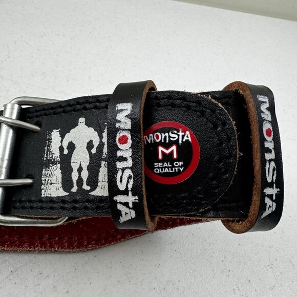 Monsta Clothing CO. Two Pin Leather Weight Lifting Belt Small - Picture 3 of 16